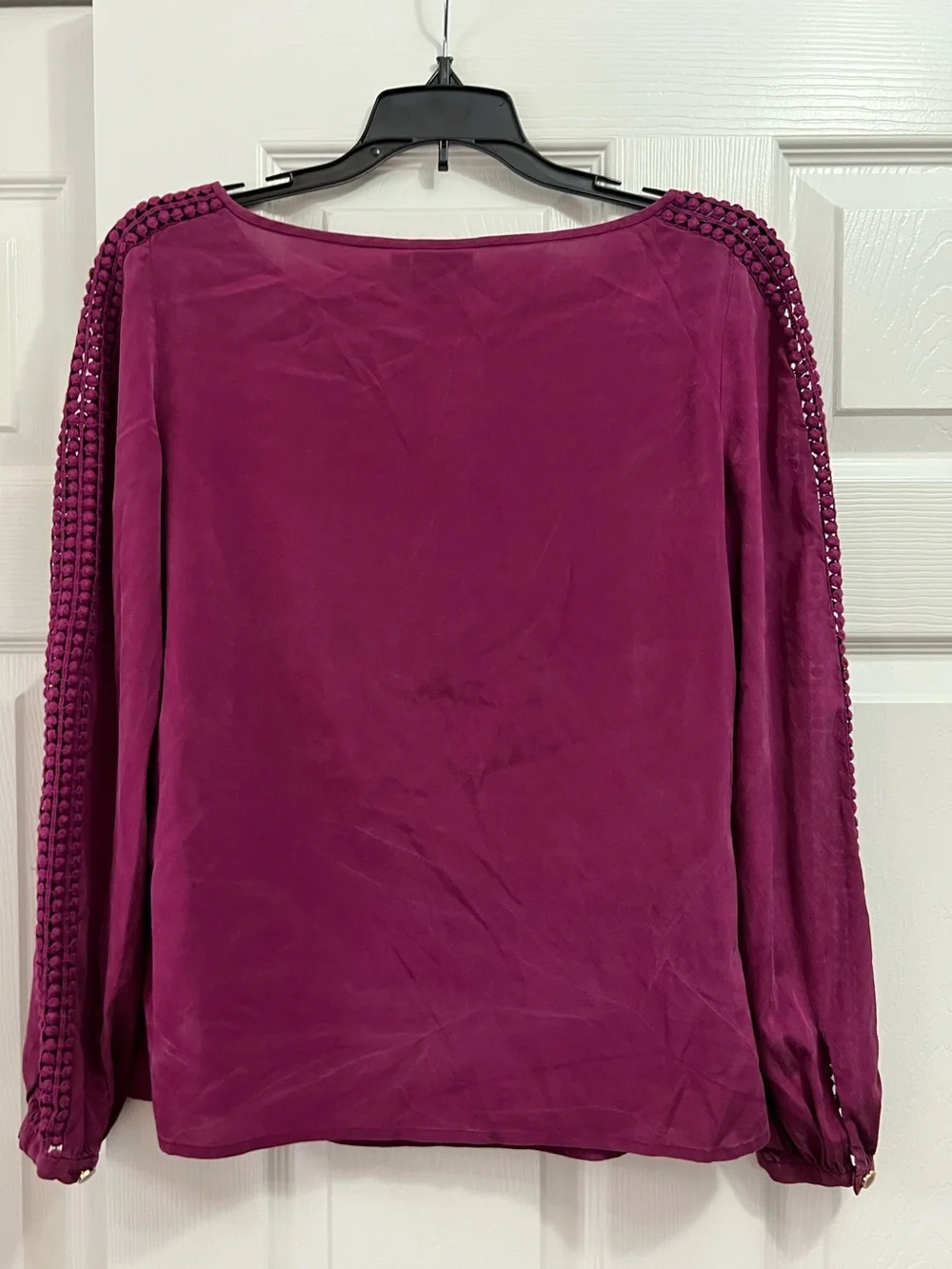 Tory Burch Lillian Long-Sleeve Silk Blend Blouse
